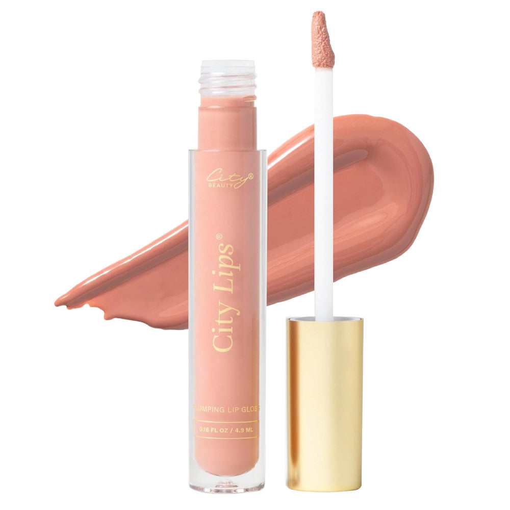 City Lips Color Plumping Lip Gloss- Pink Nude