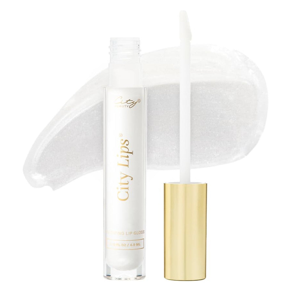 City Lips Color Plumping Lip Gloss- Silver Skyline