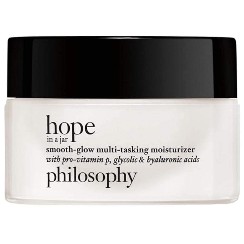 Philosophy Hope In A Jar Smooth Glow Multi Tasking Moisturizer with Pro-Vitamin P, Glycolic, and Hyraluronic Acid 2 oz