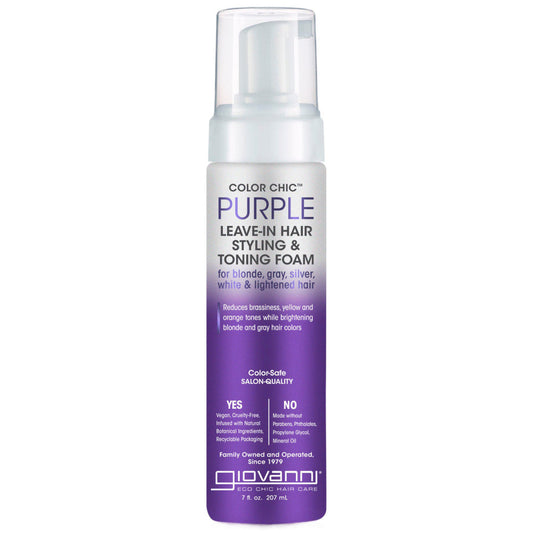 Giovanni Color Chic Purple Leave-in Hair Styling  Toning Foam 7 oz