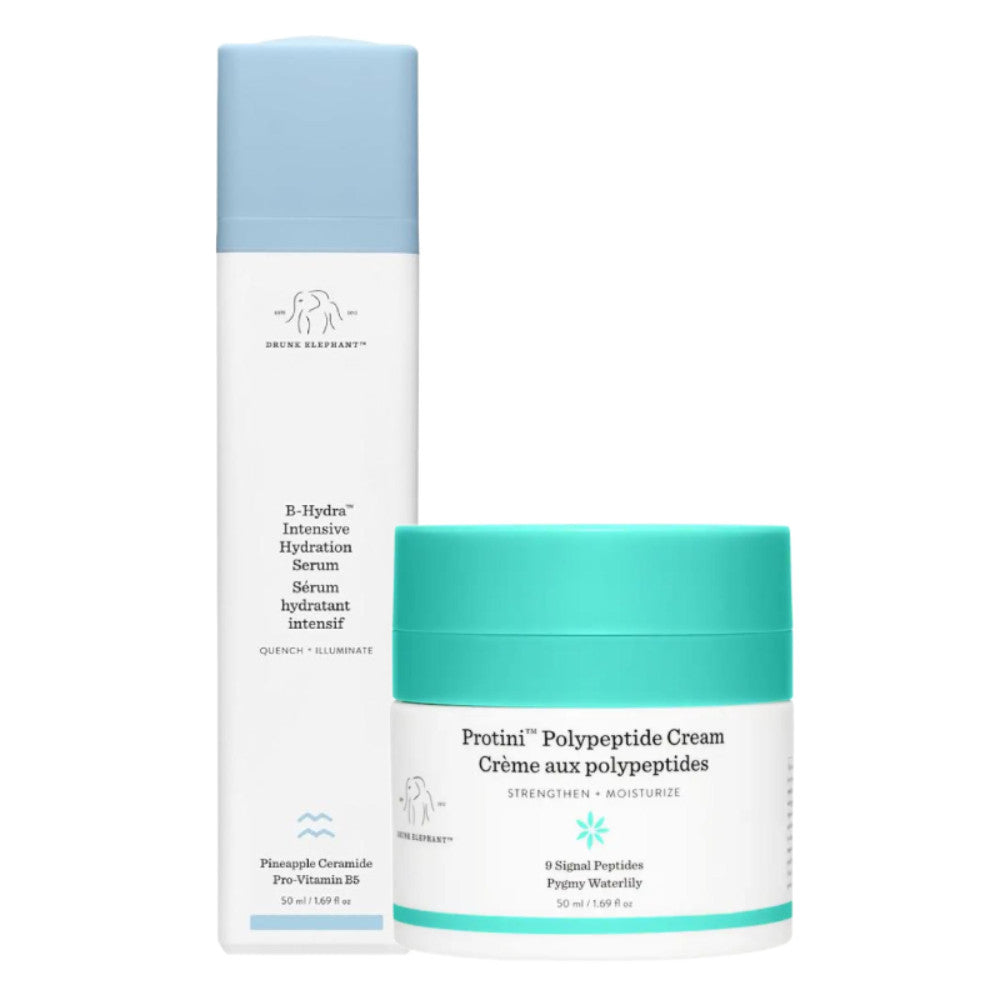 Drunk Elephant B Hydra Serum 1.69 oz + Protini Cream 1.69 oz