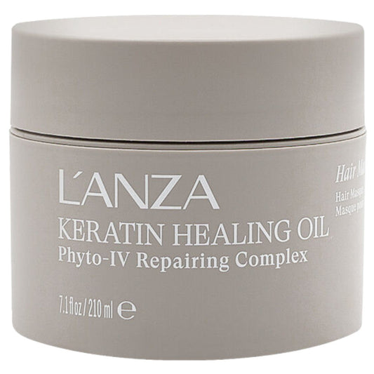 L'ANZA Keratin Healing Oil jar on a white background