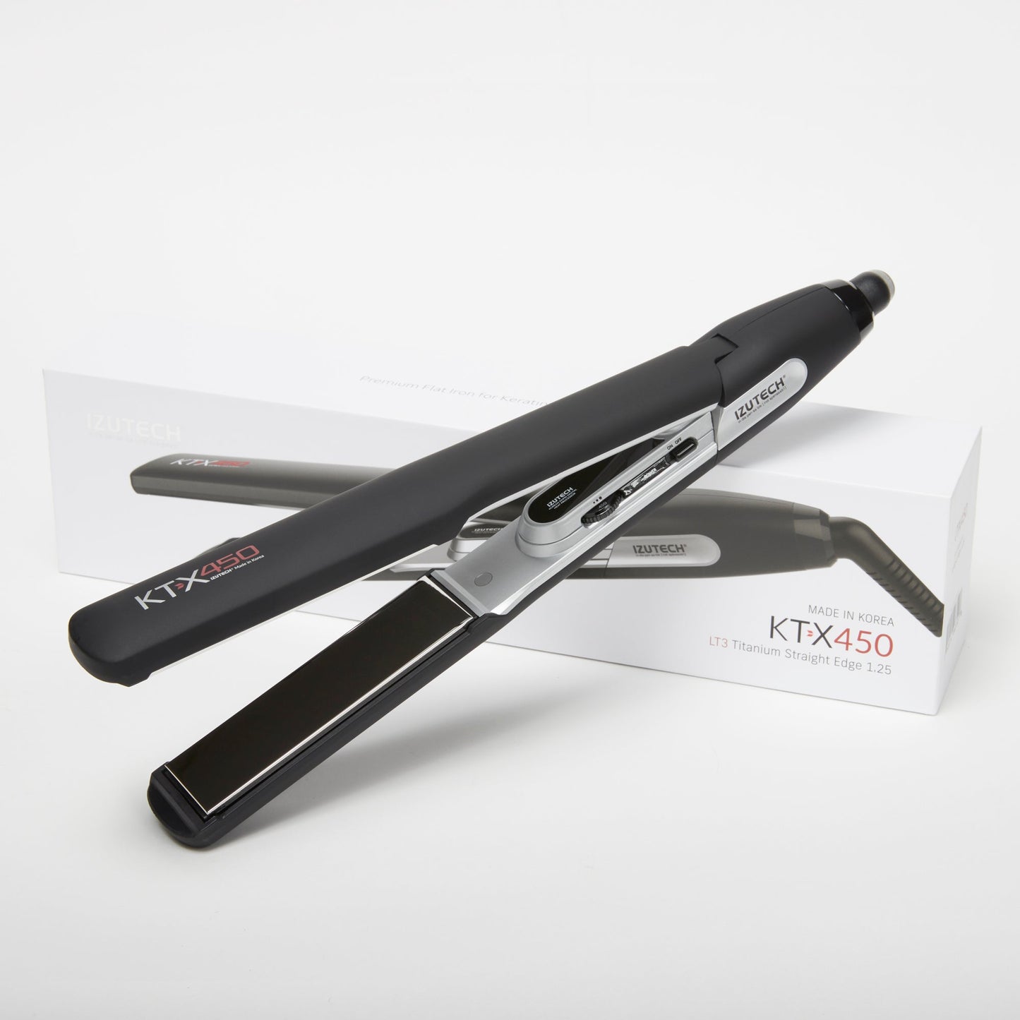 Izutech KTX450 Titanium Flat Iron 1.25 in Black