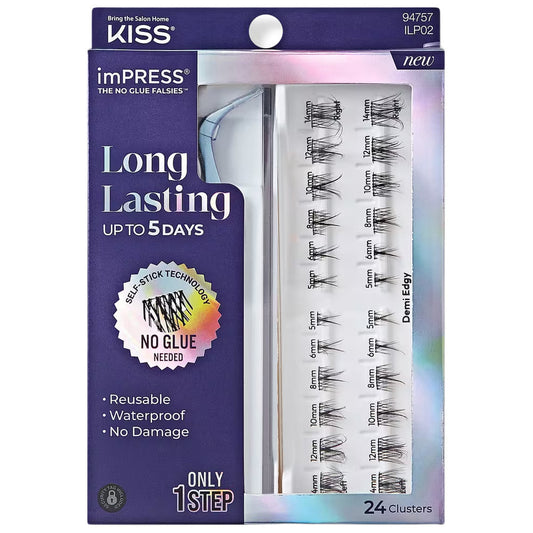 Kiss Impress Falsies Long Lasting- Demi Edgy (24 Clusters)