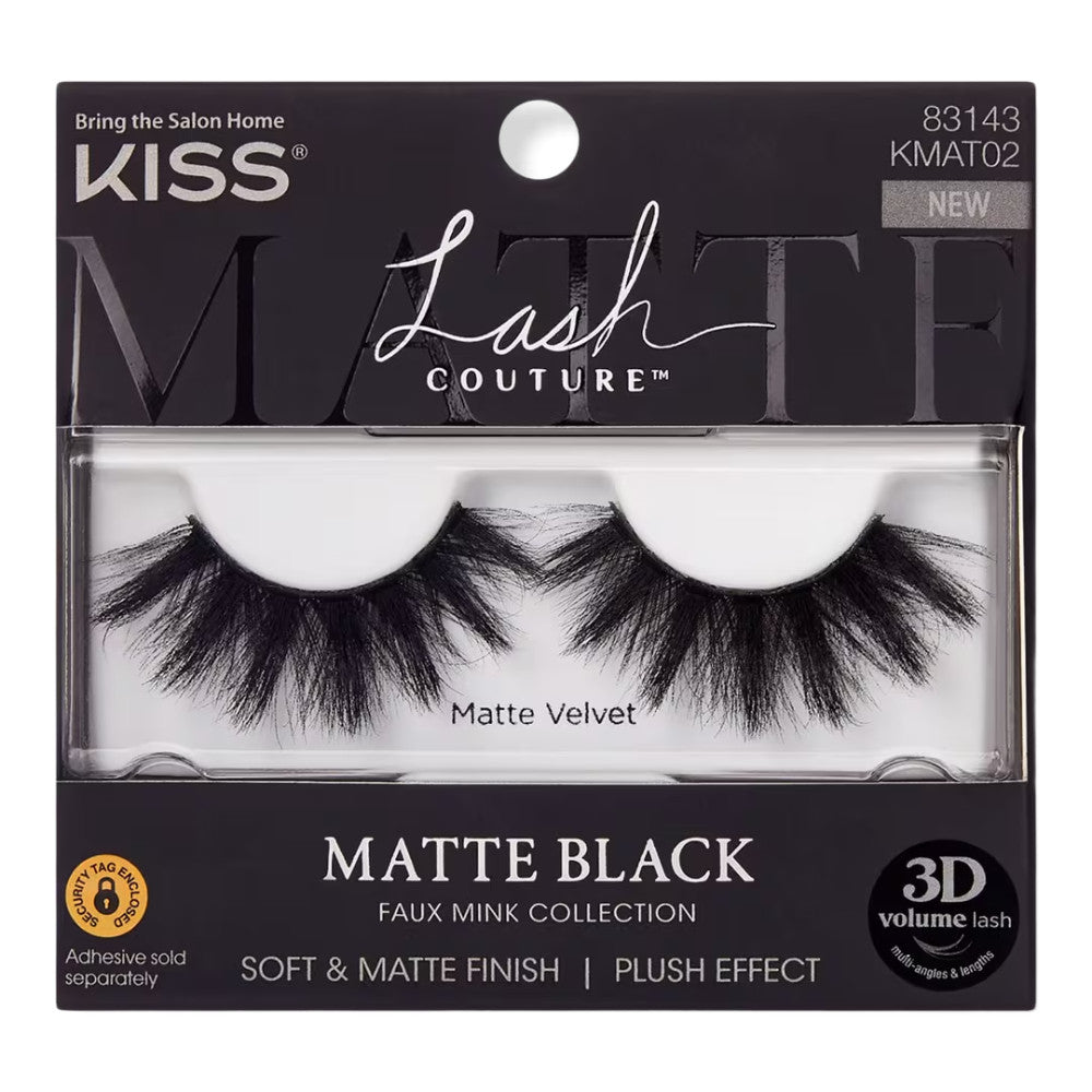 Kiss Lash Couture Faux Mink Matte Black- Matte Velvet