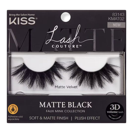Kiss Lash Couture Faux Mink Matte Black- Matte Velvet