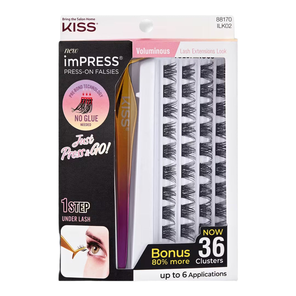 Kiss Impress Lashes With Applicator- Voluminous