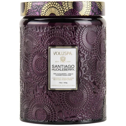 Voluspa Large Glass Candle 18 ozCandlesVOLUSPAFragrance: Santiago Huckleberry