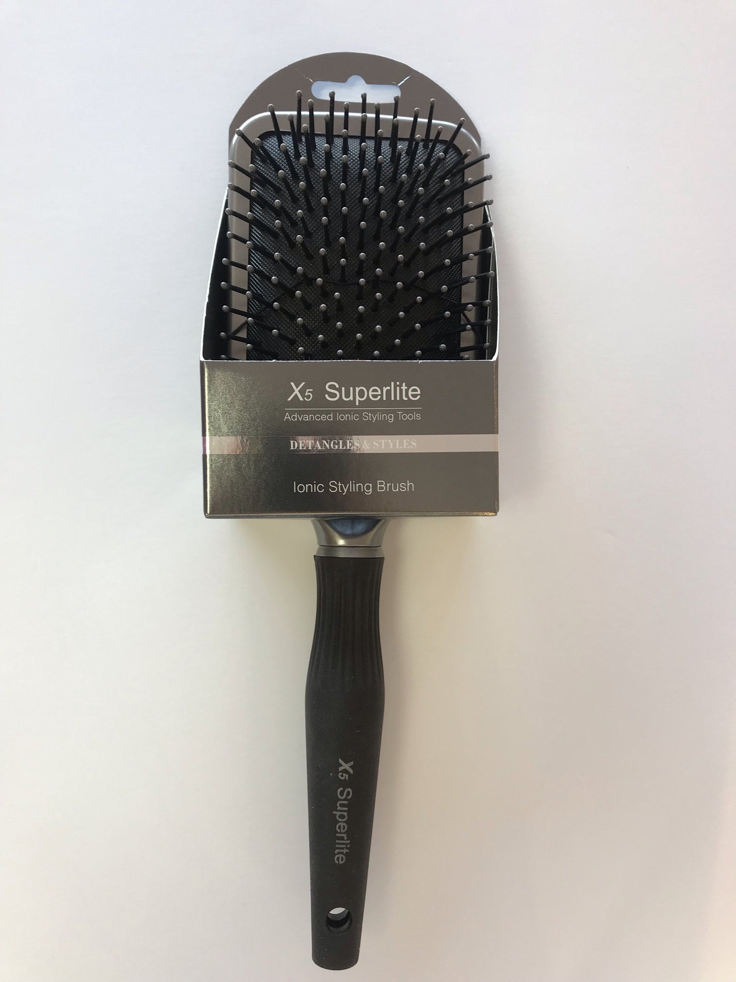 X5 Large Ionic Paddle BrushHair BrushesX5Color: Silver/Black