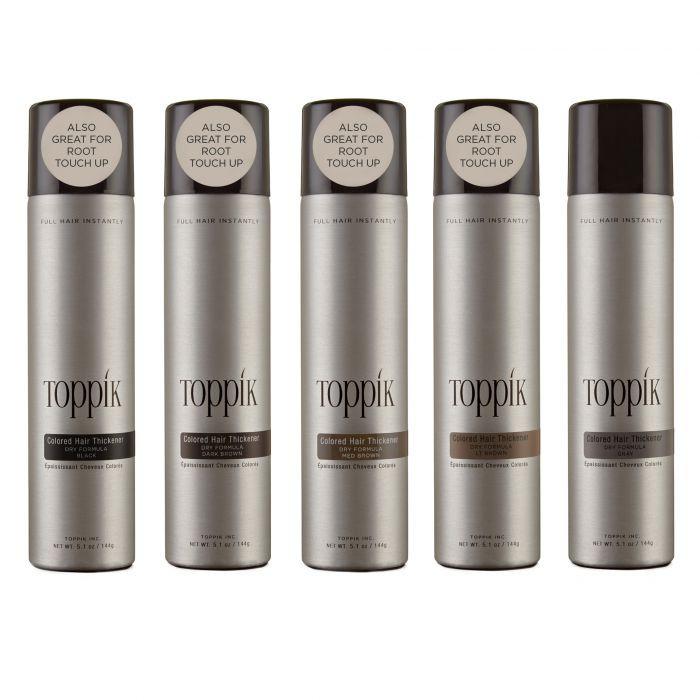 Toppik Colored Hair Thickener SprayHair ColorTOPPIKShade: Black, Dark Brown, Medium Brown, Light Brown