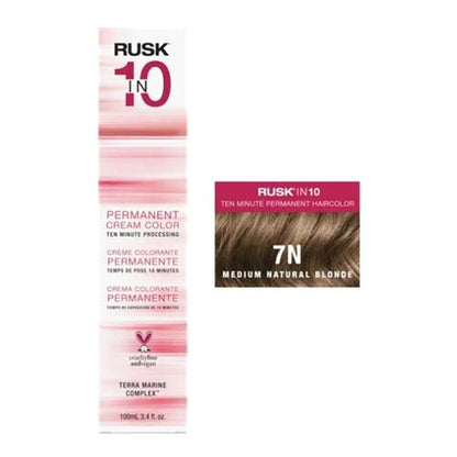 Rusk In 10 Hair Color 3.4 ozHair ColorRUSKColor: 7N Medium Natural Blonde