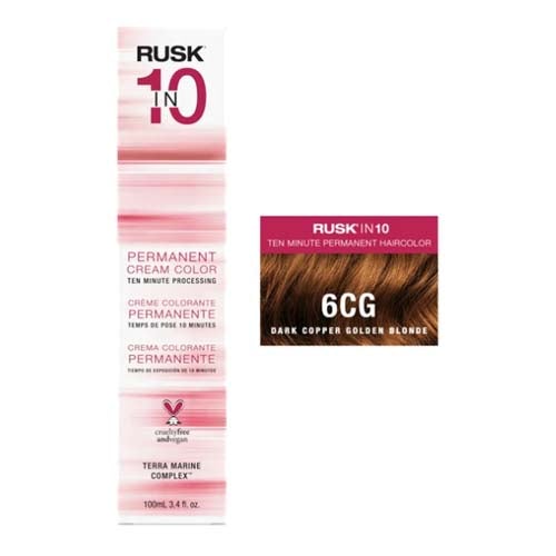 Rusk In 10 Hair Color 3.4 ozHair ColorRUSKColor: 6CG Dark Copper Golden Blonde