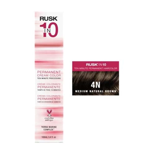 Rusk In 10 Hair Color 3.4 ozHair ColorRUSKColor: 4N Medium Neutral Brown