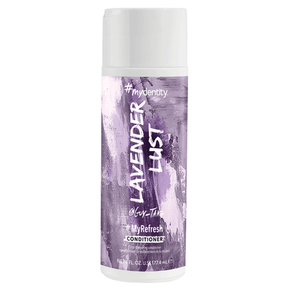 MyDentity MyRefresh ConditionerHair ColorMYDENTITYColor: Purple Raven 6 oz, Magenta Magic 6 oz, Crimson Spell 6 oz, Rose Gold 6 oz, Silver Pearl 6 oz, Lavender Lust 8 oz, Blue Mystique 6 oz