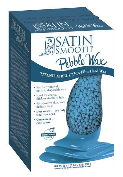 Satin Smooth Titanium Blue Thin Film Pebble Wax 35 ozHair RemovalSATIN SMOOTH