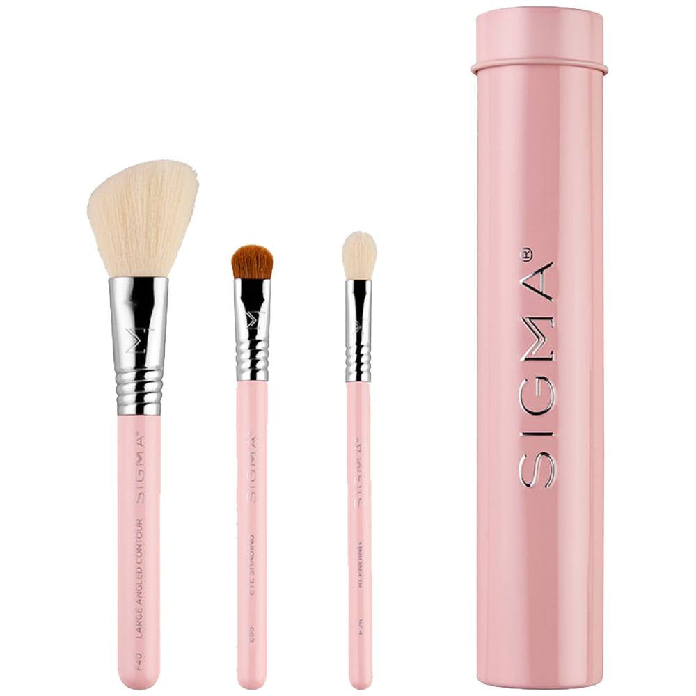 Sigma Beauty Essential Trio Brush Set-Pink