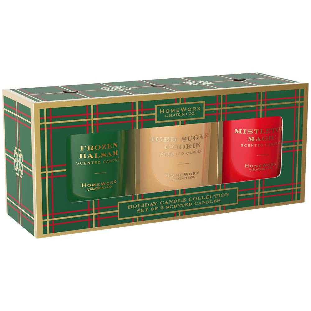 HomeWorx Holiday Candle Collection Gift Set Trio