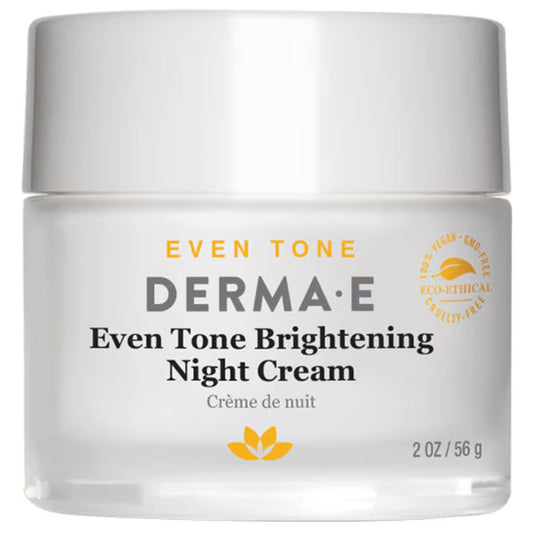 Derma E Evenly Brightening Radiant Night Creme 2 oz