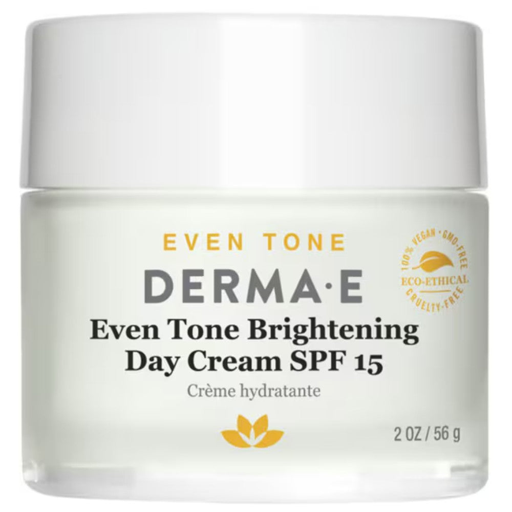 Derma E Evenly Radiant Brightening Day Creme SPF 15 2 oz