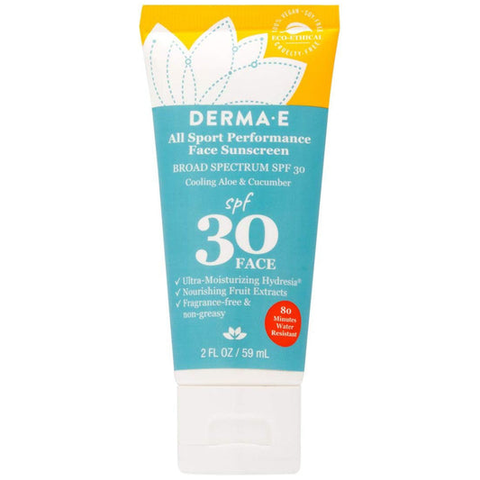 Derma E All Sport Performance Face Sunscreen SPF 30 2 oz