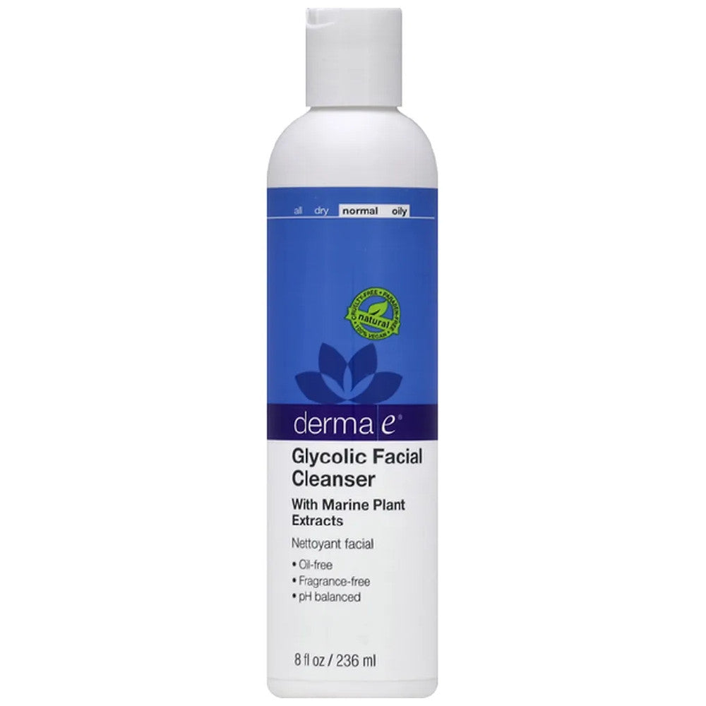 Derma E Glycolic Facial Cleanser with Marine Plant Extract 8 oz