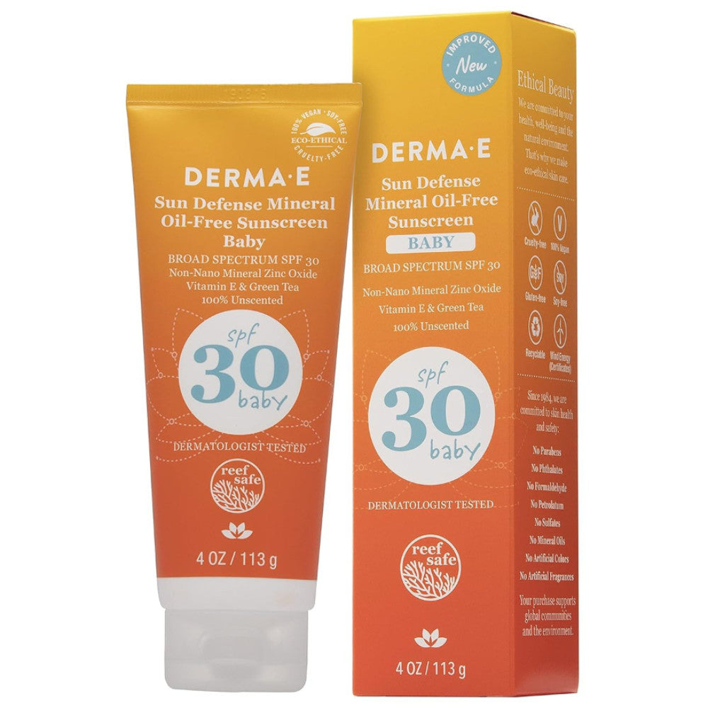 Derma E Natural Mineral Baby Sunscreen SPF 30 4 oz