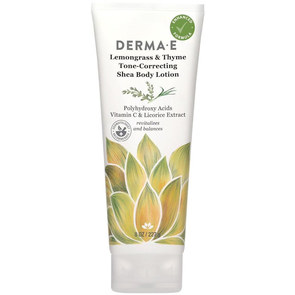 Derma E Lemongrass and Thyme Tone Correcting Body Lotion 8 oz