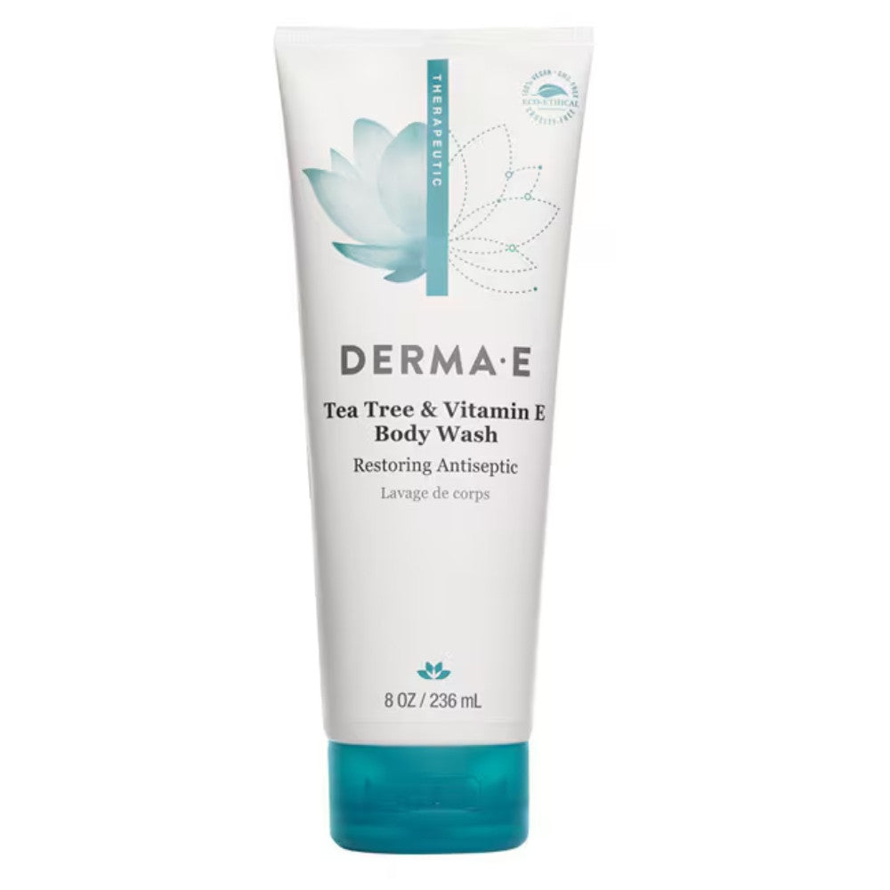 Derma E Tea Tree and E Face and Body Wash 8 oz