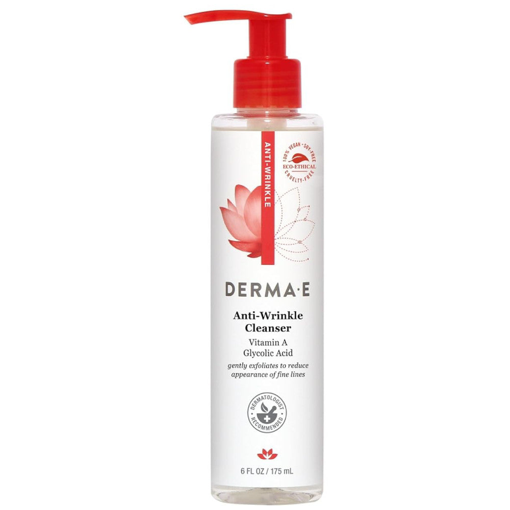 Derma E Anti Wrinkle Vitamin A Glycolic Cleanser 6 oz