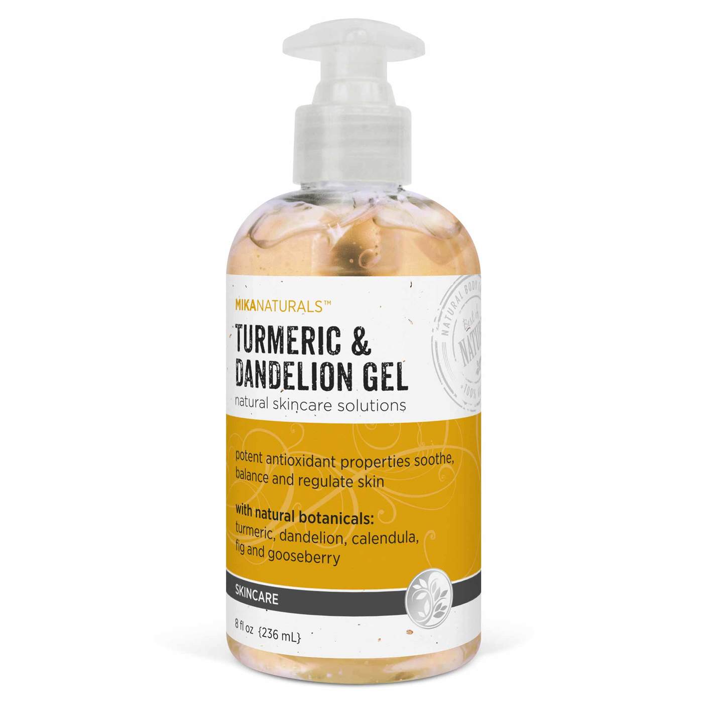 Mika Naturals Tumeric + Dandelion Gel 8 OzBody CareMika Naturals