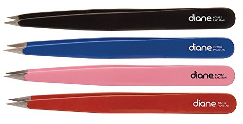 Diane Point Tip Tweezer Assorted Colors 4 inTweezers & Brow ToolsDIANE