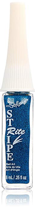 Its So Easy Stripe Rite Nail Polish Blue Glitter .25 OzITS SO EASY