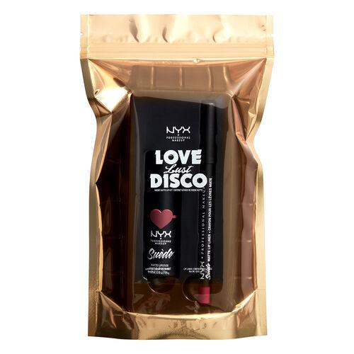 NYX Professional Love Lust Disco Suede Matte Lipstick Kit 2Lip ColorNYX PROFESSIONAL