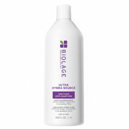 Biolage Ultra Hydra Source conditioner bottle on a white background