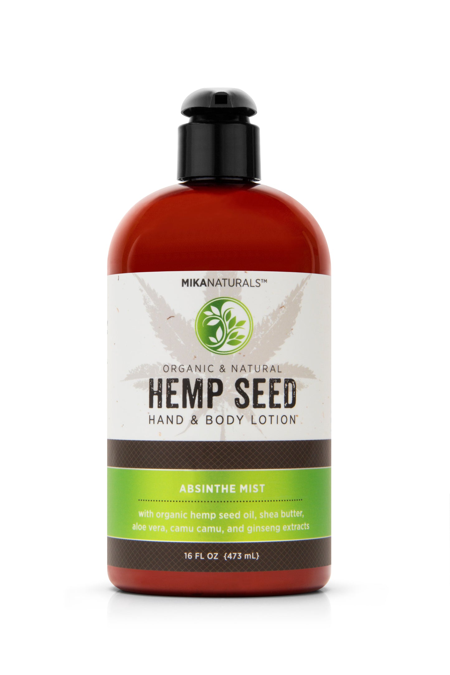 Mika Naturals Hemp Seed Hand + Body Lotion Absinthe Mist 16 OzBody MoisturizerMika Naturals