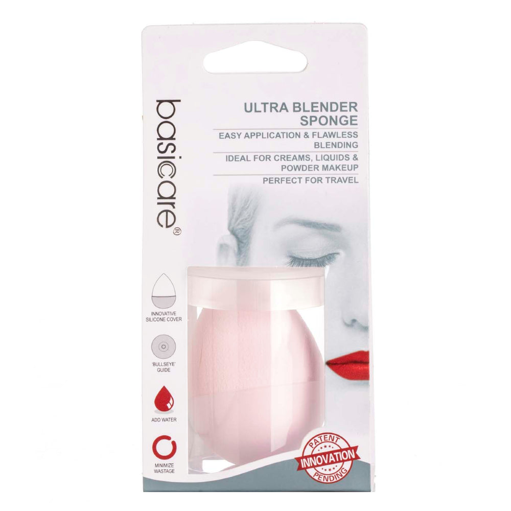 Basic Care Ultra Blender Sponge with Silicone Cover + Bullseye-Pink