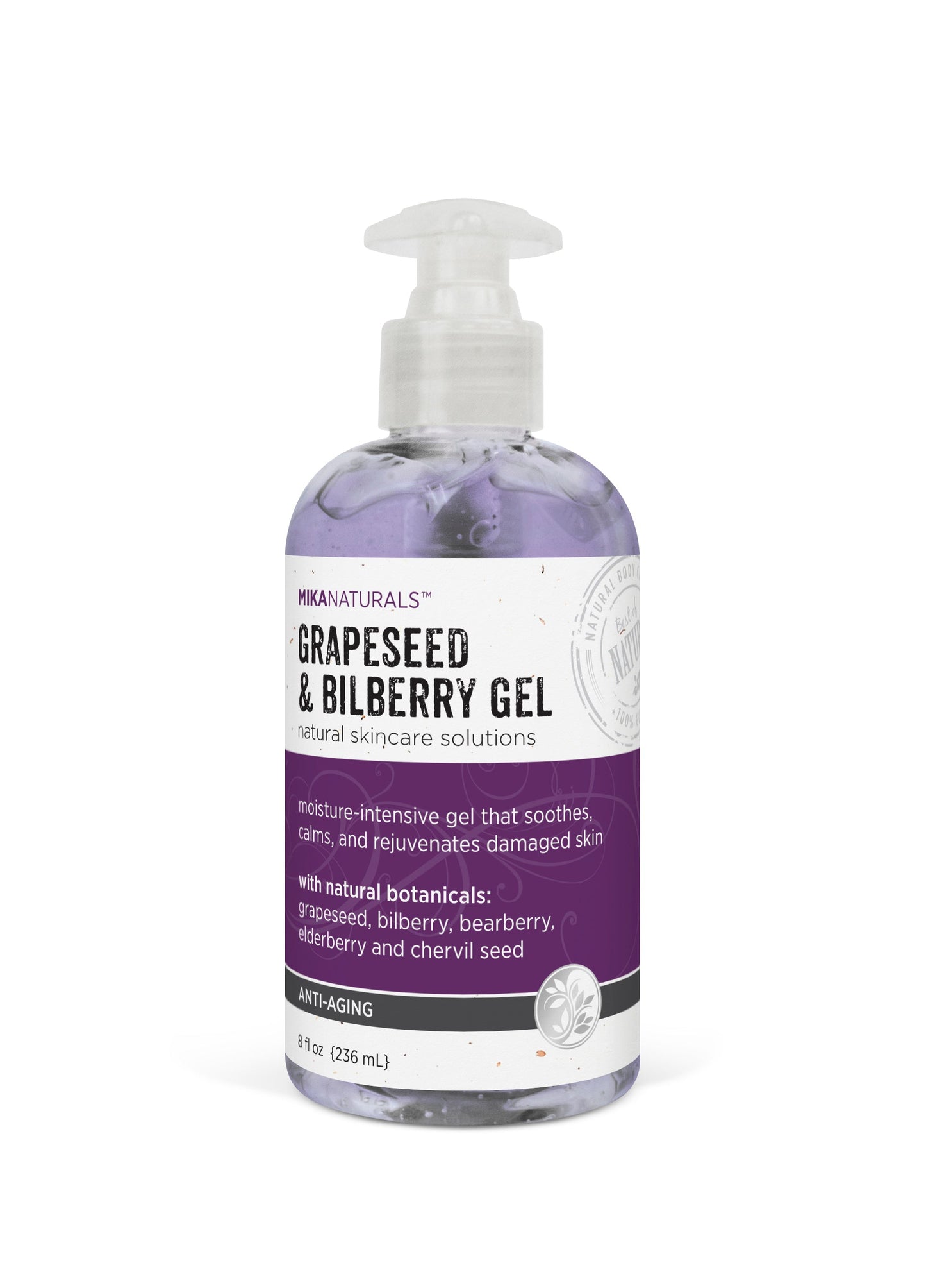 Mika Naturals Grapeseed + Bilberry Gel 8 OzBody CareMika Naturals