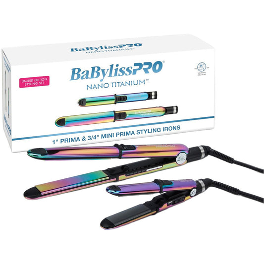 Babyliss Pro Nano Titanium Iridescent Prima Styling Iron Set