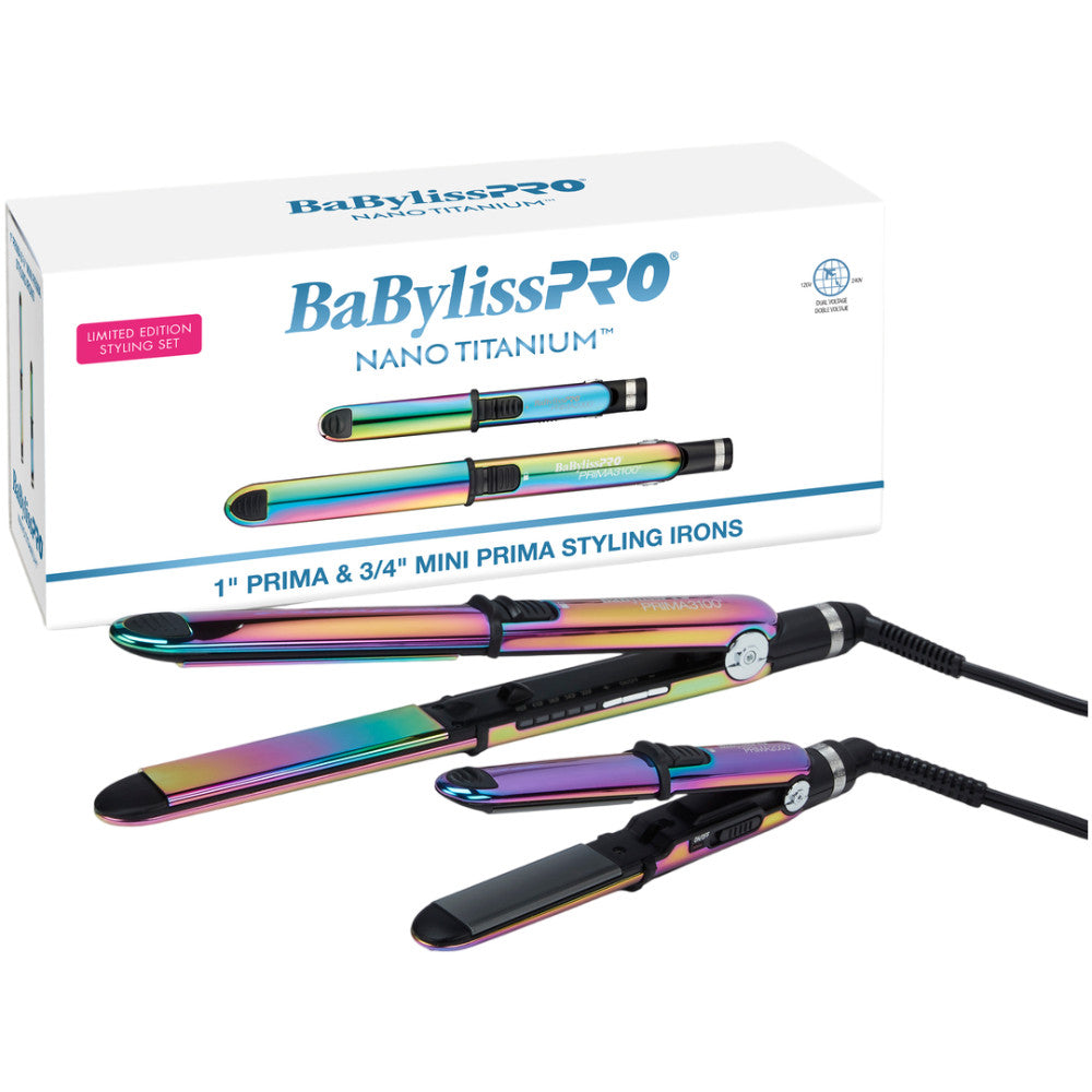 Babyliss Pro Nano Titanium Prima Iridescent Styling Irons Prepack