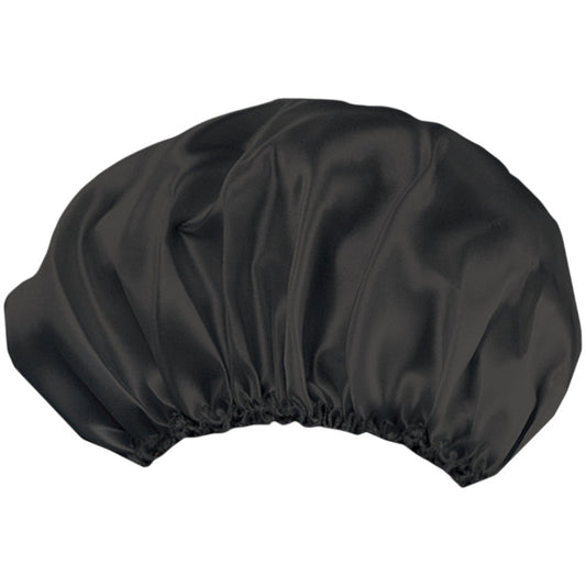 Betty Dain #620 Satin Curl Cap-Black