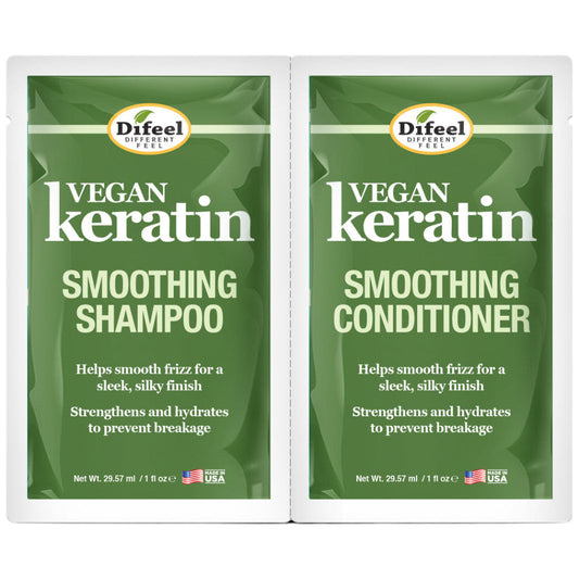 Difeel Shampoo and Conditioner Packet- Vegan Keratin 2 x 1 oz