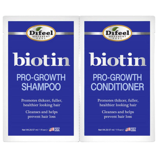 Difeel Shampoo and Conditioner Packet- Biotin Pro Growth 2 x 1 oz
