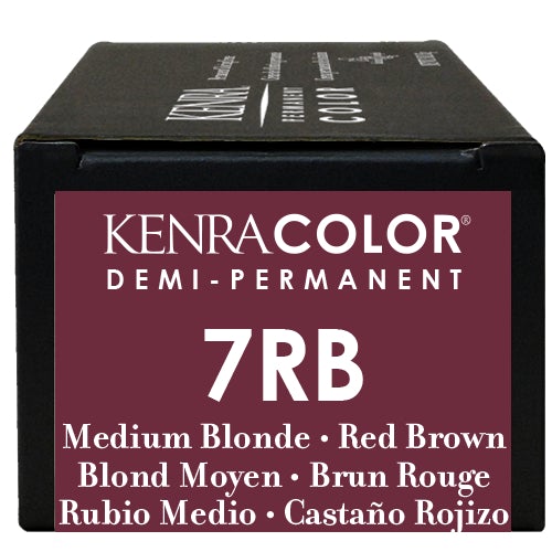 Kenra Demi Hair ColorHair ColorKENRAColor: 1N Natural, 3N Natural, 3VR Violet Red, 4B Brown, 4N Natural, 4NUA Medium Brown Natural Ultra Ash, 4RR Red Red, 4VV Violet, 5B Brown, 5N Natural, 5NB Natural Brown, 5NUA Light Brown Natural Ultra Ash, 5RB Red Bro