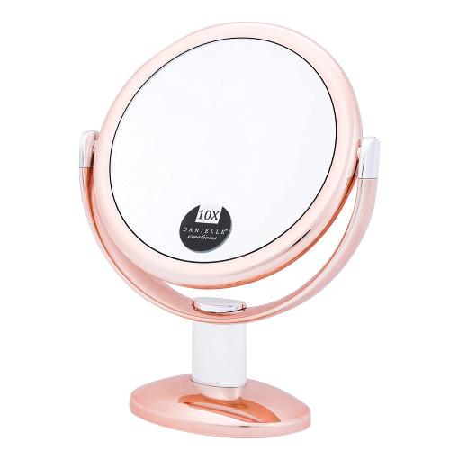 Danielle Handheld Mirror 10x-White + Rose Gold HingeMirrorsDANIELLE