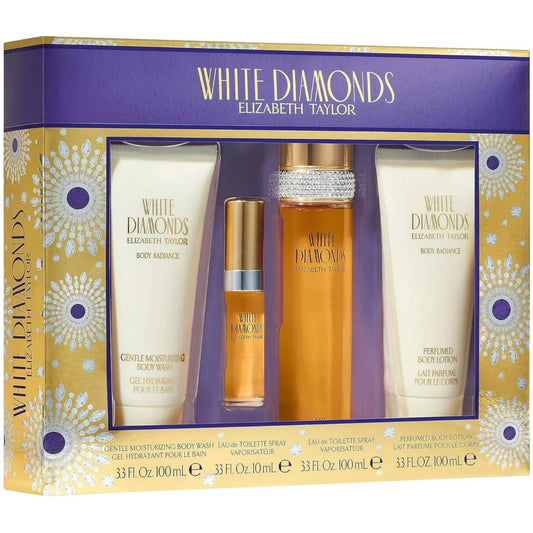 Elizabeth Taylor White Diamonds Gift Set 4 pc