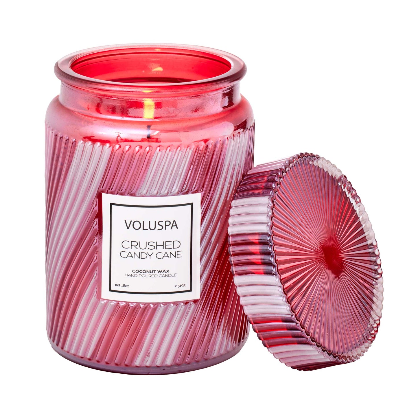 voluspa crushed candy cane large jar