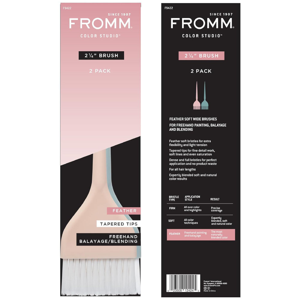 Fromm 2.25 Inch Feather Color Brush 2 Pack