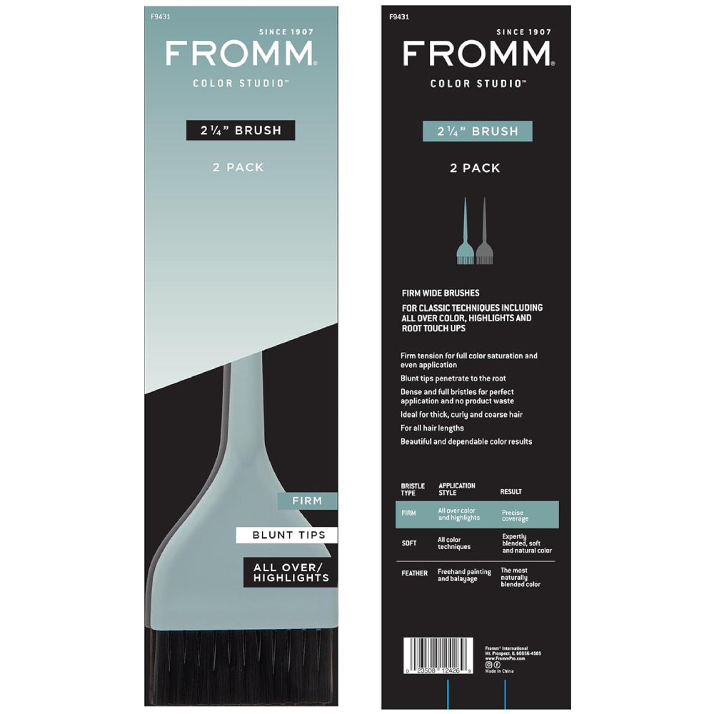 Fromm 2.25 Inch Firm Color Brush 2 Pack