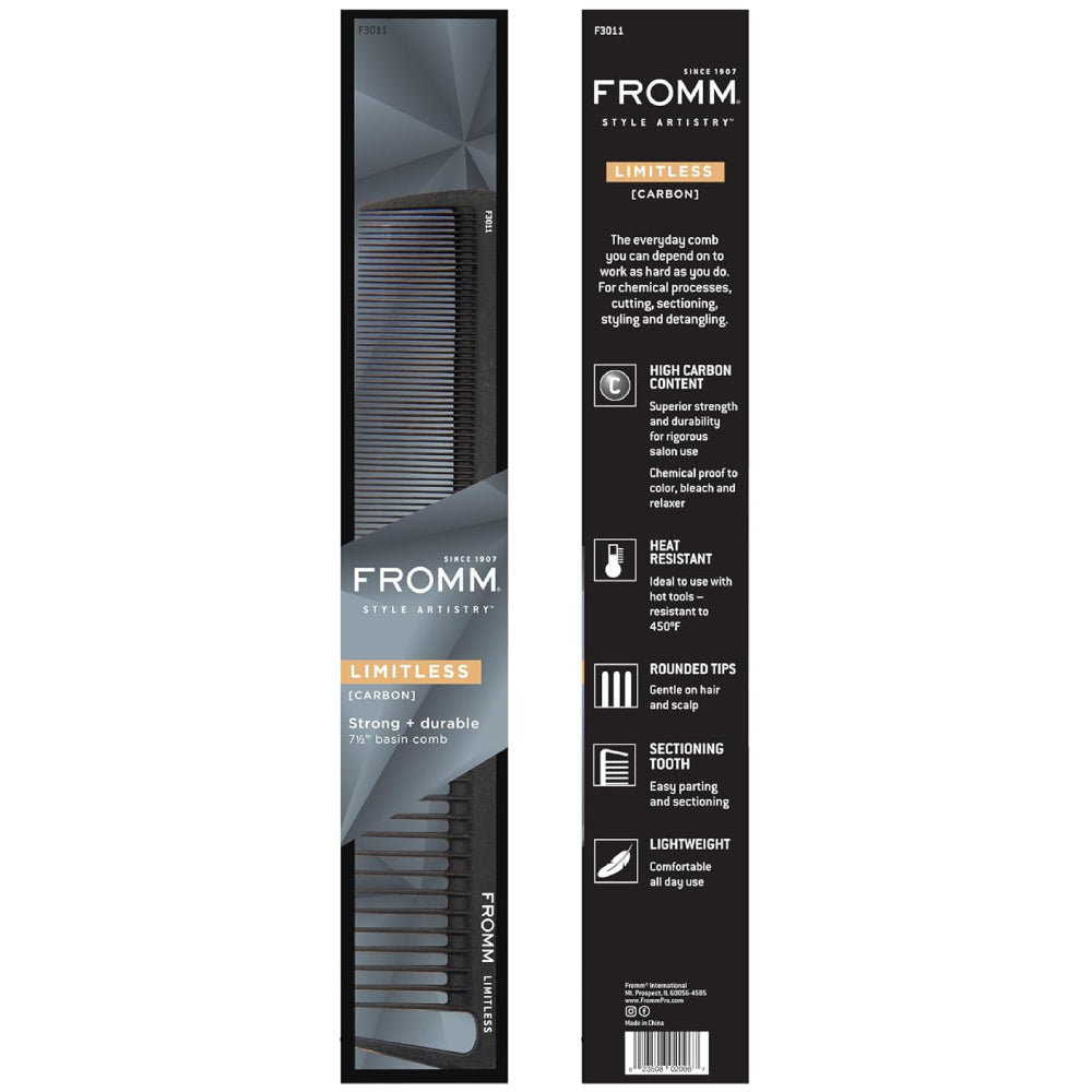 Fromm 7.5 Inch Carbon Basin Comb