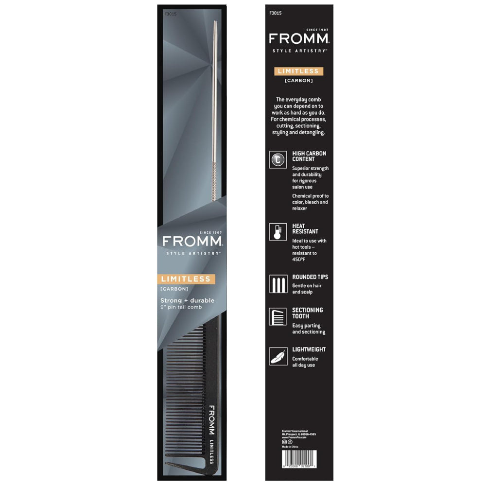 Fromm 9 Inch Carbon Pin Tail Comb